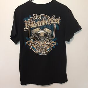 Biketoberfest 2023 Mens L Black Short Sleeve T Shirt Black Biker Motorcycle Tee